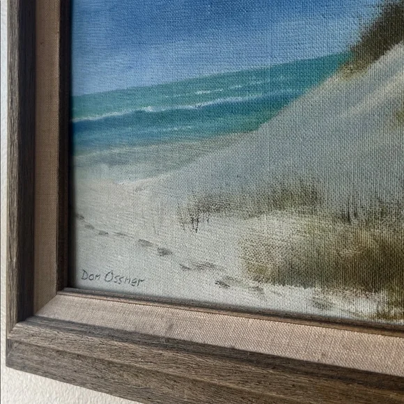 Original Don Ossner Beach Framed Art - Picture 6 of 6